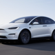 A white 2022 Tesla model X.